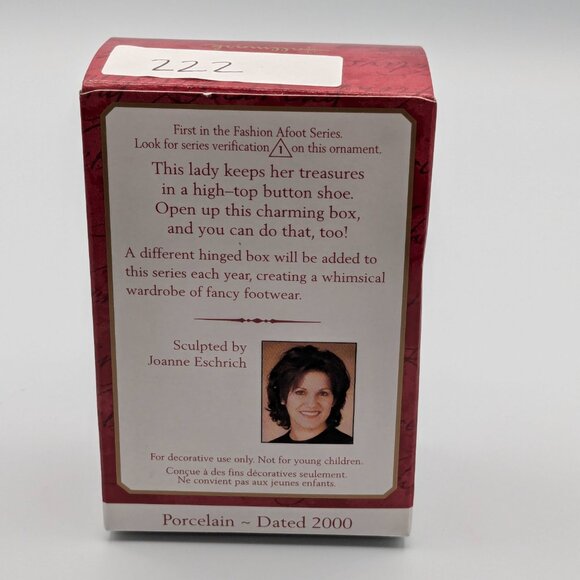 Hallmark Keepsake Fashion Afoot 2000, 1st in Series, Porcelain Hinged Box - Picture 9 of 11